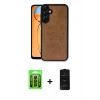 MARSİLYAN™- Galaxy A25 5G Kılıf Kıvılcım Işık Serisi - Siyah 6D Antistatik Mat Seramik Hayalet Nano Ekran Koruyucu + Raze Metal Kamera Lens - SH
