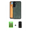 MARSİLYAN™- Galaxy A25 5G Kılıf Kıvılcım Işık Serisi - Siyah 6D Antistatik Mat Seramik Hayalet Nano Ekran Koruyucu + Raze Metal Kamera Lens - GS