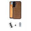 MARSİLYAN™- Galaxy A25 5G Kılıf Kıvılcım Işık Serisi - Siyah Joko Magic 5D Cam + Valdez Metal Kamera Lens - GS