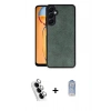 MARSİLYAN™- Galaxy A25 5G Kılıf Kıvılcım Işık Serisi - Siyah Joko Magic 5D Cam + Valdez Metal Kamera Lens - GS