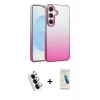 MARSİLYAN™- Galaxy A25 5G Kılıf Kıvılcım Minimal Özel Seri - Şeffaf Pasifik Cam Ekran Koruyucu + Valdez Metal Kamera Lens - GS