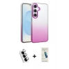 MARSİLYAN™- Galaxy A25 5G Kılıf Kıvılcım Minimal Özel Seri - Şeffaf Pasifik Cam Ekran Koruyucu + Valdez Metal Kamera Lens - GS