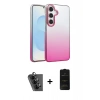 MARSİLYAN™- Galaxy A25 5G Kılıf Kıvılcım Minimal Özel Seri - Siyah 6D Antistatik Mat Seramik Hayalet Nano Ekran Koruyucu + Valdez Metal Kamera Lens - SH