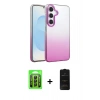 MARSİLYAN™- Galaxy A25 5G Kılıf Kıvılcım Minimal Özel Seri - Siyah 6D Antistatik Mat Seramik Hayalet Nano Ekran Koruyucu + Raze Metal Kamera Lens - SH