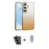 MARSİLYAN™- Galaxy A25 5G Kılıf Kıvılcım Minimal Özel Seri - Siyah Joko Magic 5D Cam + Valdez Metal Kamera Lens - SH