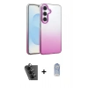 MARSİLYAN™- Galaxy A25 5G Kılıf Kıvılcım Minimal Özel Seri - Siyah Joko Magic 5D Cam + Valdez Metal Kamera Lens - SH