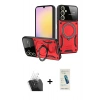 MARSİLYAN™- Galaxy A25 5G Kılıf Kıvılcım Modern Serisi - Şeffaf Pasifik Cam Ekran Koruyucu + Kamera Lens Koruma Cam - SF