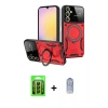 MARSİLYAN™- Galaxy A25 5G Kılıf Kıvılcım Modern Serisi - Siyah Joko Magic 5D Cam + Raze Metal Kamera Lens - SH