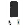MARSİLYAN™- Galaxy A25 5G Kılıf Kozmos Yansıma Özel Seri - Şeffaf Pasifik Cam Ekran Koruyucu + Valdez Metal Kamera Lens - GS