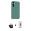 MARSİLYAN™- Galaxy A25 5G Kılıf Kozmos Yansıma Özel Seri - Şeffaf Pasifik Cam Ekran Koruyucu + Şeffaf Kamera Lens Koruma Cam