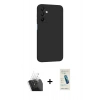 MARSİLYAN™- Galaxy A25 5G Kılıf Kozmos Yansıma Özel Seri - Şeffaf Pasifik Cam Ekran Koruyucu + Şeffaf Kamera Lens Koruma Cam