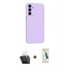 MARSİLYAN™- Galaxy A25 5G Kılıf Kozmos Yansıma Özel Seri - Şeffaf Pasifik Cam Ekran Koruyucu + Şeffaf Kamera Lens Koruma Cam