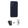 MARSİLYAN™- Galaxy A25 5G Kılıf Kozmos Yansıma Özel Seri - Şeffaf Pasifik Cam Ekran Koruyucu + Valdez Metal Kamera Lens - SH