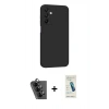 MARSİLYAN™- Galaxy A25 5G Kılıf Kozmos Yansıma Özel Seri - Şeffaf Pasifik Cam Ekran Koruyucu + Valdez Metal Kamera Lens - SH