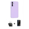 MARSİLYAN™- Galaxy A25 5G Kılıf Kozmos Yansıma Özel Seri - Siyah 3D Antistatik Hayalet Cam Ekran Koruyucu + Kamera Lens Koruma Cam - SF