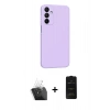 MARSİLYAN™- Galaxy A25 5G Kılıf Kozmos Yansıma Özel Seri - Siyah 6D Antistatik Mat Seramik Hayalet Nano Ekran Koruyucu + Kamera Lens Koruma Cam - SF