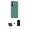 MARSİLYAN™- Galaxy A25 5G Kılıf Kozmos Yansıma Özel Seri - Siyah 6D Antistatik Mat Seramik Hayalet Nano Ekran Koruyucu + Kamera Lens Koruma Cam - SF