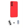 MARSİLYAN™- Galaxy A25 5G Kılıf Kozmos Yansıma Özel Seri - Siyah Joko Magic 5D Cam + Valdez Metal Kamera Lens - GS