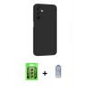 MARSİLYAN™- Galaxy A25 5G Kılıf Kozmos Yansıma Özel Seri - Siyah Joko Magic 5D Cam + Raze Metal Kamera Lens - GS