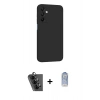 MARSİLYAN™- Galaxy A25 5G Kılıf Kozmos Yansıma Özel Seri - Siyah Joko Magic 5D Cam + Siyah Valdez Metal Kamera Lens
