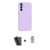 MARSİLYAN™- Galaxy A25 5G Kılıf Kozmos Yansıma Özel Seri - Siyah Joko Magic 5D Cam + Siyah Valdez Metal Kamera Lens