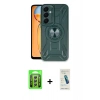 MARSİLYAN™- Galaxy A25 5G Kılıf Nova Yansıma Prime - Şeffaf Pasifik Cam Ekran Koruyucu + Raze Metal Kamera Lens - GS