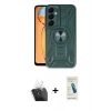 MARSİLYAN™- Galaxy A25 5G Kılıf Nova Yansıma Prime - Şeffaf Pasifik Cam Ekran Koruyucu + Kamera Lens Koruma Cam - SF