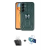 MARSİLYAN™- Galaxy A25 5G Kılıf Nova Yansıma Prime - Siyah 3D Antistatik Cam Ekran Koruyucu + Kamera Lens Koruma Cam - SF