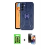 MARSİLYAN™- Galaxy A25 5G Kılıf Nova Yansıma Prime - Siyah 3D Antistatik Mat Seramik Nano Ekran Koruyucu + Raze Metal Kamera Lens - SH