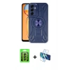 MARSİLYAN™- Galaxy A25 5G Kılıf Nova Yansıma Prime - Siyah 3D Antistatik Seramik Nano Ekran Koruyucu + Raze Metal Kamera Lens - SH
