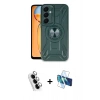 MARSİLYAN™- Galaxy A25 5G Kılıf Nova Yansıma Prime - Siyah 3D Antistatik Seramik Nano Ekran Koruyucu + Valdez Metal Kamera Lens - GS
