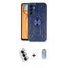 MARSİLYAN™- Galaxy A25 5G Kılıf Nova Yansıma Prime - Siyah Joko Magic 5D Cam + Valdez Metal Kamera Lens - GS