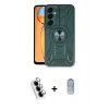 MARSİLYAN™- Galaxy A25 5G Kılıf Nova Yansıma Prime - Siyah Joko Magic 5D Cam + Valdez Metal Kamera Lens - GS