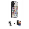 MARSİLYAN™- Galaxy A25 5G Kılıf Odak Klasik Serisi - Siyah 3D Antistatik Mat Seramik Nano Ekran Koruyucu + Valdez Metal Kamera Lens - GS