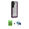 MARSİLYAN™- Galaxy A25 5G Kılıf Odak Klasik Serisi - Siyah 3D Antistatik Seramik Nano Ekran Koruyucu + Raze Metal Kamera Lens - GS