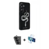 MARSİLYAN™- Galaxy A25 5G Kılıf Odak Klasik Serisi - Siyah 3D Antistatik Seramik Nano Ekran Koruyucu + Valdez Metal Kamera Lens - SH