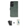 MARSİLYAN™- Galaxy A25 5G Kılıf Siluet Işık Serisi - Şeffaf Pasifik Cam Ekran Koruyucu + Valdez Metal Kamera Lens - SH