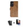MARSİLYAN™- Galaxy A25 5G Kılıf Siluet Işık Serisi - Siyah 3D Antistatik Mat Seramik Nano Ekran Koruyucu + Valdez Metal Kamera Lens - SH