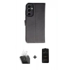 MARSİLYAN™- Galaxy A25 5G Kılıf Siluet Işık Serisi - Siyah 6D Antistatik Mat Seramik Hayalet Nano Ekran Koruyucu + Kamera Lens Koruma Cam - SF