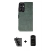 MARSİLYAN™- Galaxy A25 5G Kılıf Siluet Işık Serisi - Siyah 6D Antistatik Mat Seramik Hayalet Nano Ekran Koruyucu + Valdez Metal Kamera Lens - SH