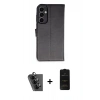 MARSİLYAN™- Galaxy A25 5G Kılıf Siluet Işık Serisi - Siyah 6D Antistatik Mat Seramik Hayalet Nano Ekran Koruyucu + Valdez Metal Kamera Lens - SH