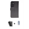MARSİLYAN™- Galaxy A25 5G Kılıf Siluet Işık Serisi - Siyah Joko Magic 5D Cam + Valdez Metal Kamera Lens - SH