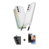 MARSİLYAN™- Galaxy A25 5G Kılıf Ufuk Klasik - Siyah 3D Antistatik Mat Seramik Nano Ekran Koruyucu + Valdez Metal Kamera Lens - SH
