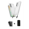 MARSİLYAN™- Galaxy A25 5G Kılıf Ufuk Klasik - Siyah 6D Antistatik Mat Seramik Hayalet Nano Ekran Koruyucu + Valdez Metal Kamera Lens - SH