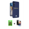 MARSİLYAN™- Galaxy A25 5G Kılıf Vadi Çizgi Prime - Siyah 3D Antistatik Mat Seramik Nano Ekran Koruyucu + Raze Metal Kamera Lens - SH