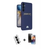 MARSİLYAN™- Galaxy A25 5G Kılıf Vadi Çizgi Prime - Siyah 3D Antistatik Mat Seramik Nano Ekran Koruyucu + Valdez Metal Kamera Lens - GS