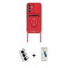 MARSİLYAN™- Galaxy A25 5G Kılıf Vadi Form Prime - Şeffaf Pasifik Cam Ekran Koruyucu + Valdez Metal Kamera Lens - GS