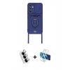 MARSİLYAN™- Galaxy A25 5G Kılıf Vadi Form Prime - Siyah 3D Antistatik Cam Ekran Koruyucu + Valdez Metal Kamera Lens - GS