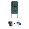 MARSİLYAN™- Galaxy A25 5G Kılıf Vadi Form Prime - Siyah 3D Antistatik Cam Ekran Koruyucu + Valdez Metal Kamera Lens - SH