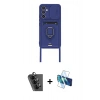 MARSİLYAN™- Galaxy A25 5G Kılıf Vadi Form Prime - Siyah 3D Antistatik Cam Ekran Koruyucu + Valdez Metal Kamera Lens - SH